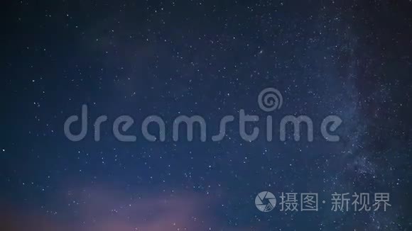 静冈星空在夜晚的时光流逝视频