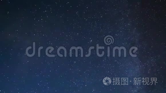 静冈星空在夜晚的时光流逝视频