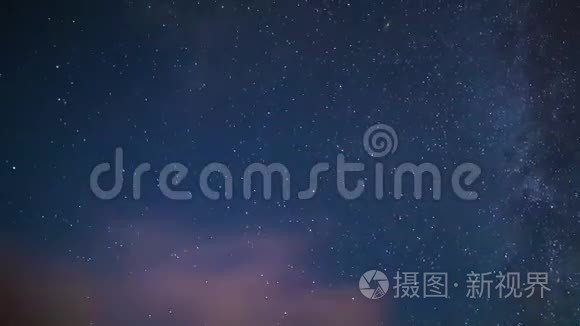 静冈星空在夜晚的时光流逝视频