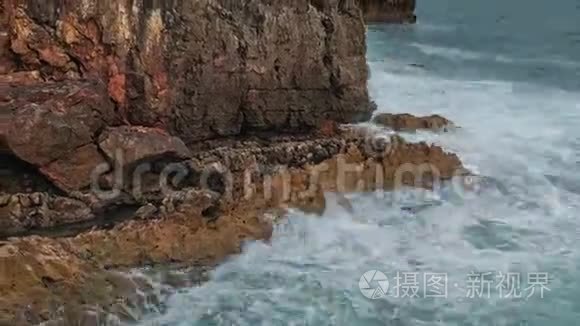 大西洋海岸花岗岩巨石和海崖，葡萄牙。