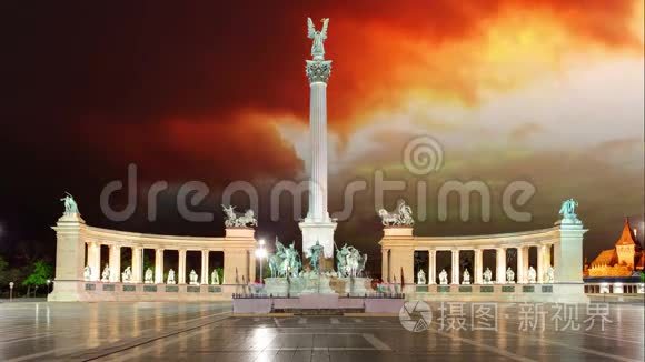 匈牙利布达佩斯英雄广场视频