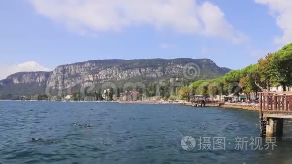 意大利加德纳海滨景观视频