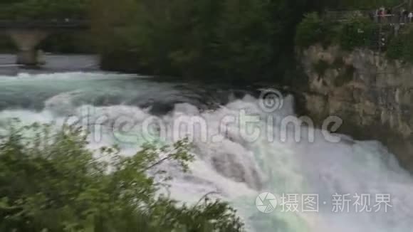 神奇而强大的莱茵瀑布视频