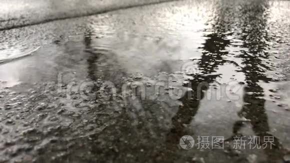 雨水水坑.