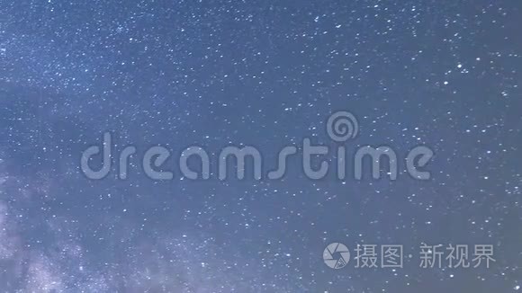 银河夜空时移云.