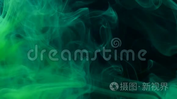 绿色薄荷黑色抽象背景。 时尚的现代背景。