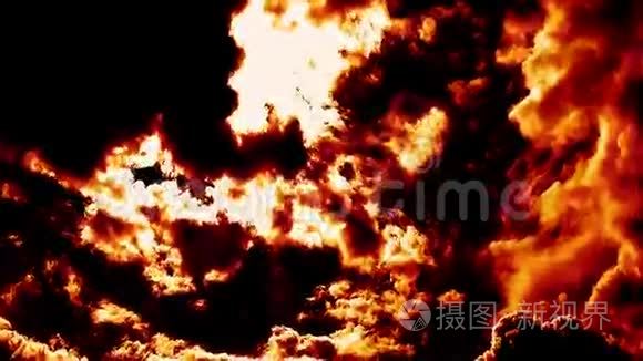 燃烧着地狱火云时光流逝史诗电影