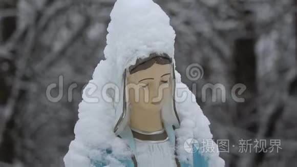 白雪公主圣母玛利亚雕塑视频