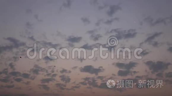 古吉拉特的风筝节日落视频