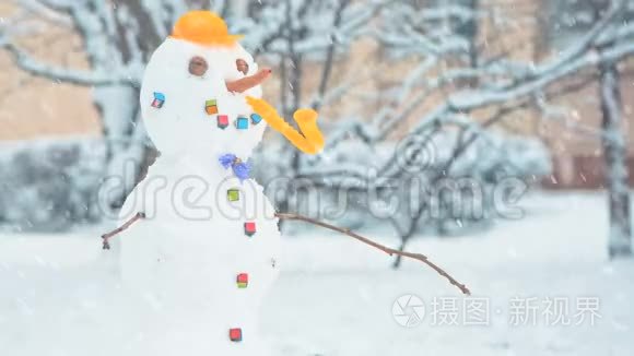 雪下的雪人