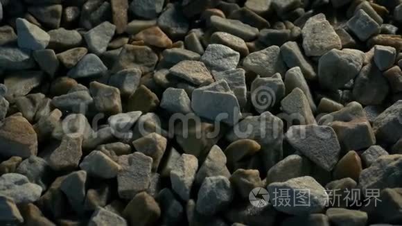 矿物岩石堆移动视频