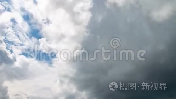 蓝天上的雨云视频视频