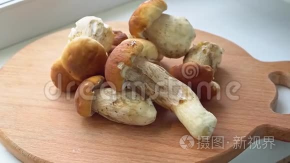 蘑菇，清理桌子上的杂物