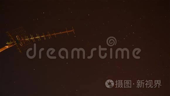 星星在天空中的时间流逝视频