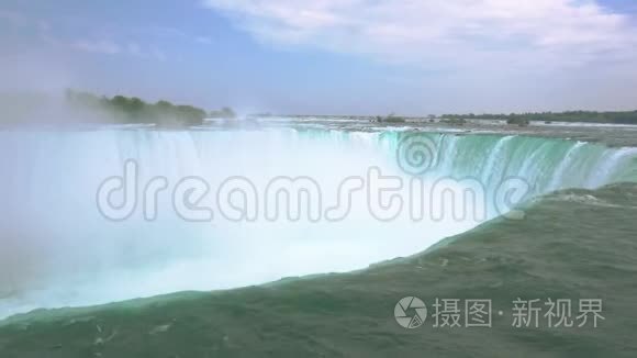 夏季壮观的尼亚加拉瀑布视频