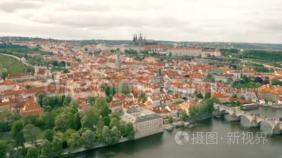 布拉格的城市景观视频