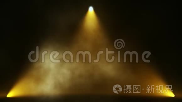 金三角舞台灯光与烟雾VJ循环运动背景