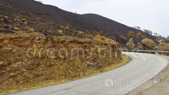 葡萄牙山上野火烧死了植被