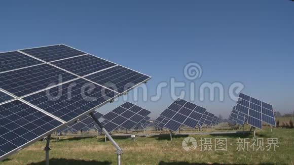 可再生能源发电太阳能电池板视频