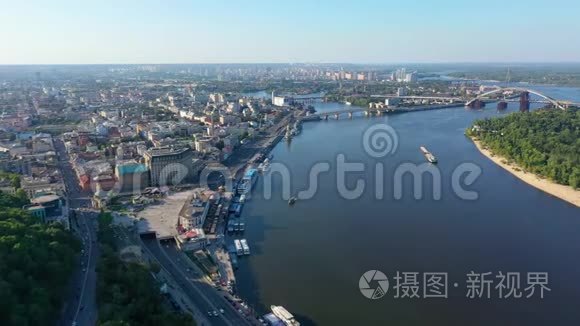 乌克兰基辅波多尔斯基地区的鸟瞰图