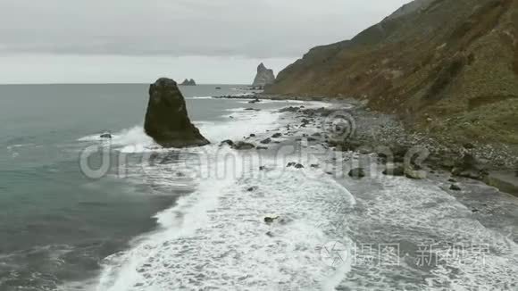 海上海岸线航空视频