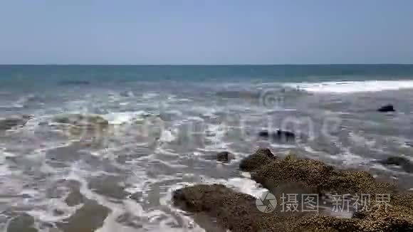 阿拉伯海石质海岸时间推移视频