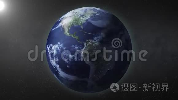 地球在旋转视频
