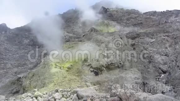 火山蒸汽通风口视频