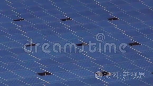 大型工业太阳能电池板阵列放大视频