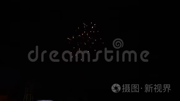 美丽的烟花在夜空高清视频