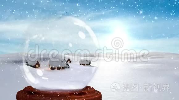 雪景照明小屋数字动画