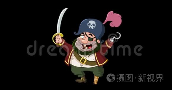 亡灵海盗船长视频素材