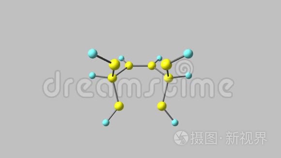 旋转分离的桶烯分子视频视频