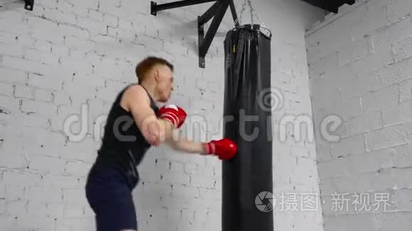 拳击手运动健身袋运动视频