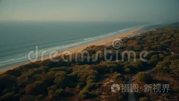 葡萄牙里斯本海滩航拍视频