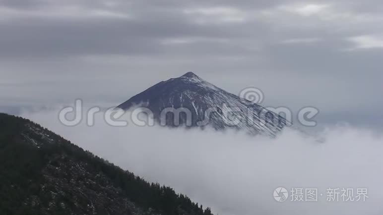 美丽的景色泰德火山壮观视频