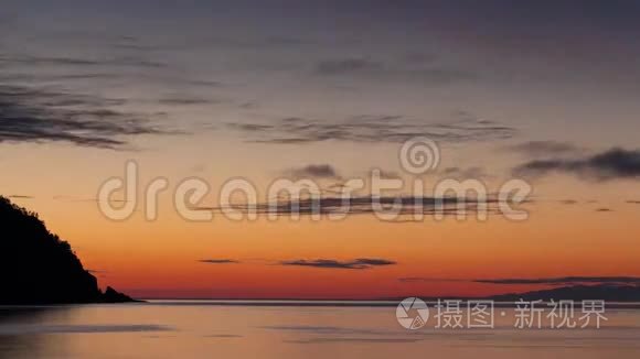 海上日出的时间流逝