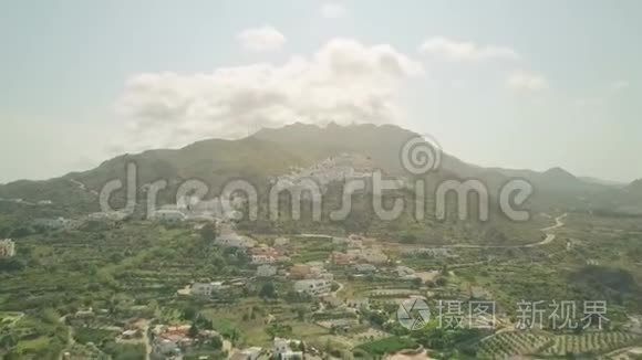 安达西班牙山区小镇高空超移视频