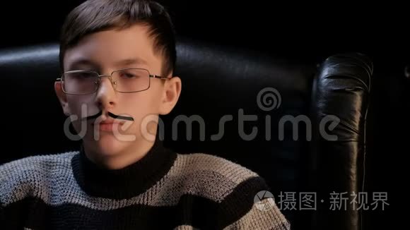 八字胡视频素材