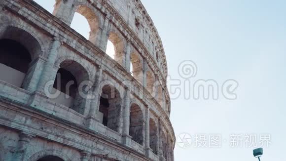 罗马竞技场和意大利朝阳视频