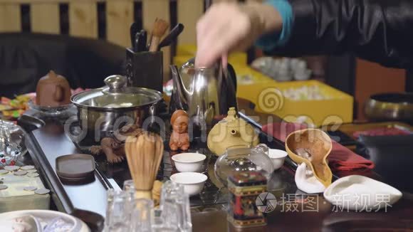 中国传统。 茶道的准备工作。