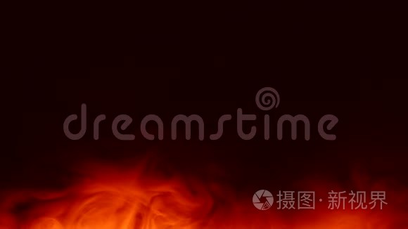 燃烧效果层红橙色烟雾运动视频