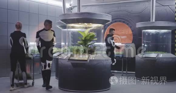 从事植物培养的天体生物学家视频