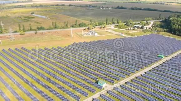 太阳能电池板农场空中生态能源