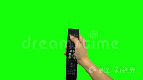 使用遥控器设置程序。 绿色屏幕