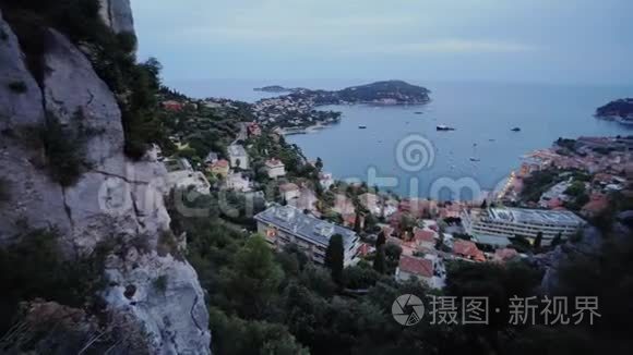 从顶部可以看到漂亮的法国夜景视频