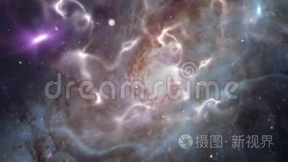 星系和恒星的动画