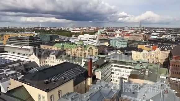 芬兰首都赫尔辛基市全景