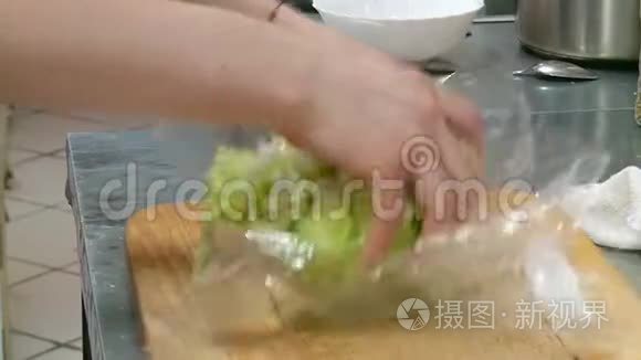 餐厅由厨师提供菜肴视频