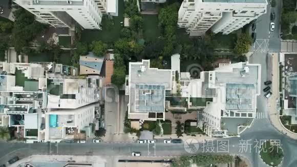 城市从上面的空中视频